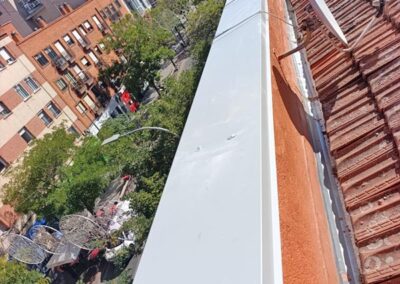 Remate coronación en peto muretes tejado